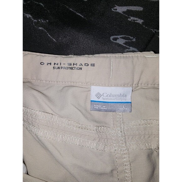 Columbia PFG Omni-Shade Cargo Zip Off Pants Shorts Size L Beige Women - Picture 11 of 12